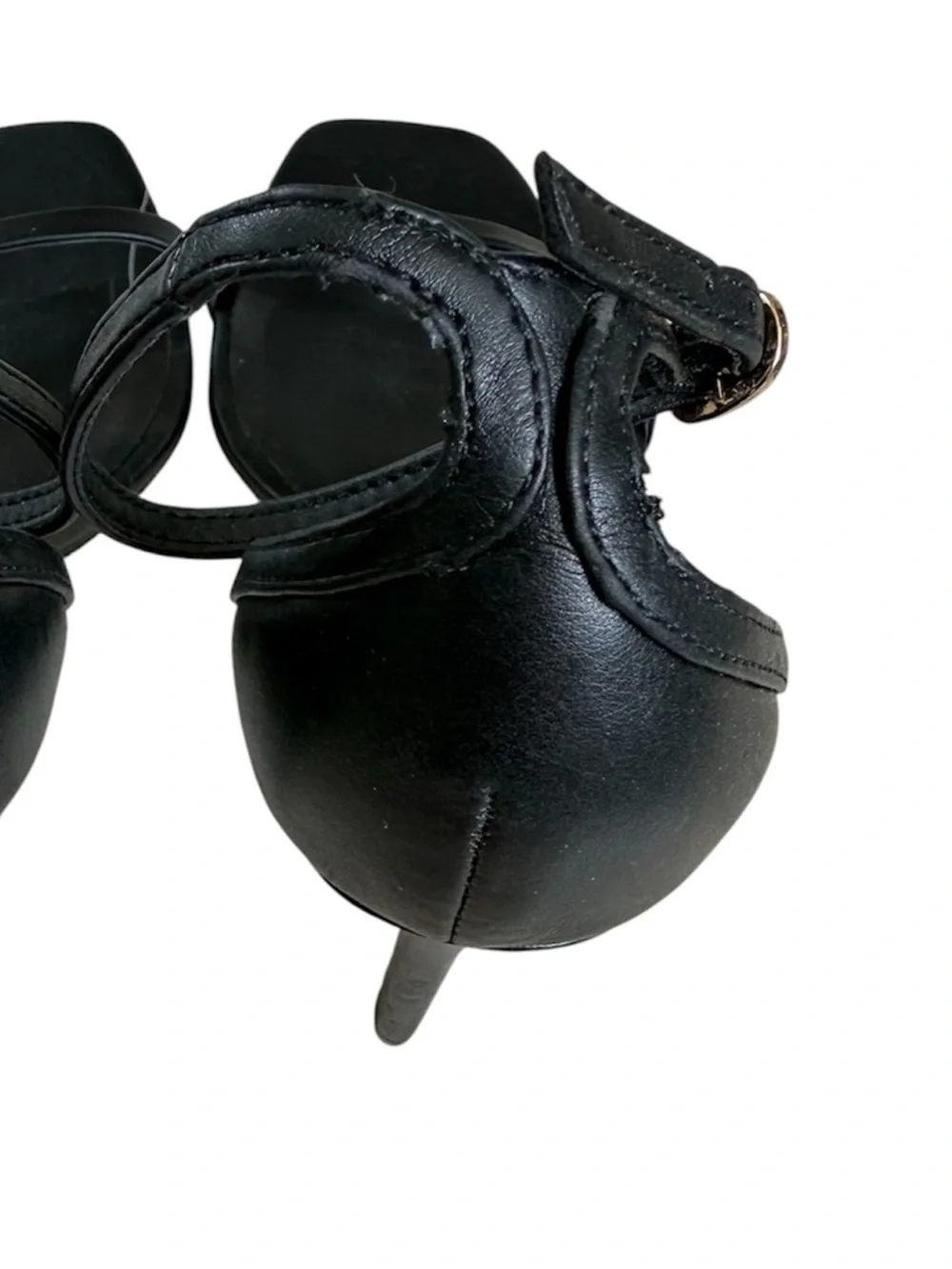 New! Mango Strappy Black Heeled Sandals 39(8)